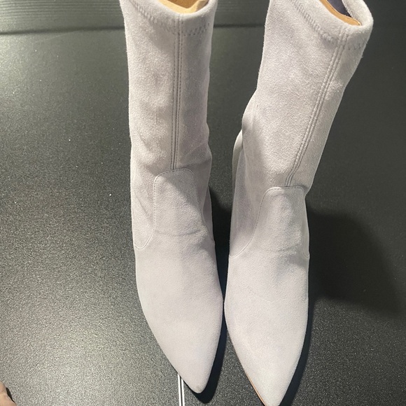 Stuart Weitzman Gray Heeled Boots - Picture 8 of 9